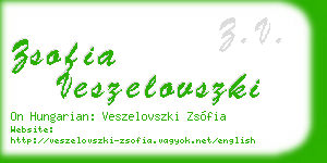 zsofia veszelovszki business card