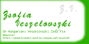 zsofia veszelovszki business card